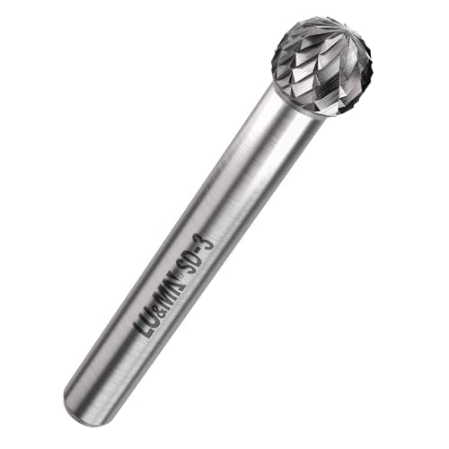 LU&MN SD-3 Tungsten Carbide Burr, 3/8" Head 1/4" Shank, 1 Pcs - size: SD-3