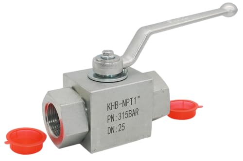 High Pressure Hydraulic Ball Valve KHB 1'' NPT, Shut-Off 2 Way Ball Valve, 1 Inch Hydraulic Valve 4650 PSI - size: KHB 1NPT(2 Way)