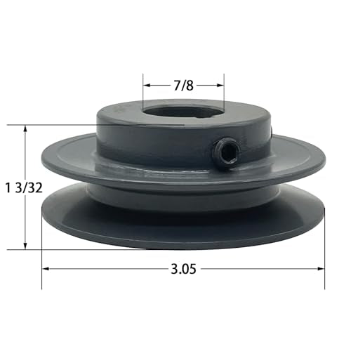 AK30-7/8 v Belt Pulley,3.05 inch OD, 7/8 Inch Bore,Cast Iron Material, AK Single Groove Motor Pulley for "4L" or "A" or "3L" Belts,AK30X7/8 Pulley - size: 3.05 Inch OD,7/8 inch bore, style: 1 Groove