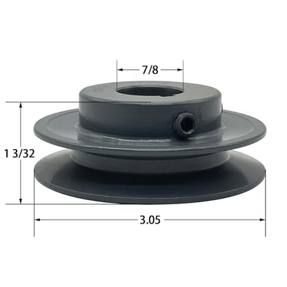 AK30-7/8 v Belt Pulley,3.05 inch OD, 7/8 Inch Bore,Cast Iron Material, AK Single Groove Motor Pulley for "4L" or "A" or "3L" Belts,AK30X7/8 Pulley - size: 3.05 Inch OD,7/8 inch bore, style: 1 Groove