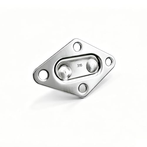 4 Pcs 316 Stainless Steel Ceiling Hook Pad Eye Plate