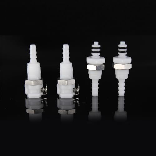2Pcs 3/16" Plastic Panel Mounting Hose Barb Quick Connector Fittings - size: 3/16 inch