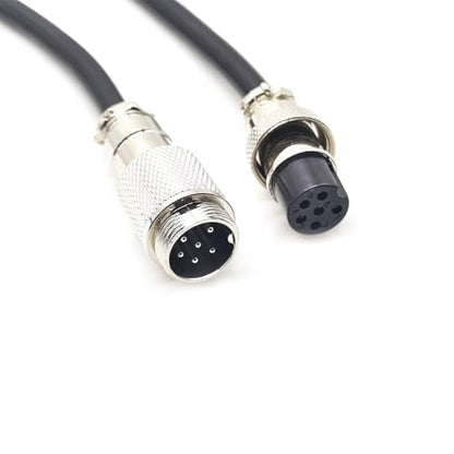 3.28 ft GX20 6 Pin Male to Female Cable, GX20 6Pins Female to Male Head Aviation Cordset Electrical Connector Panel Mount Circular Metal Adapter Cordset for Ships 5A 200V 18AWG (1meter) - size: GX20 6Pin