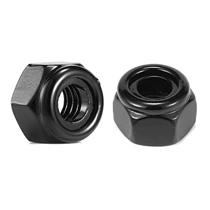 5/16-18 Nylon Insert Hex Lock Nuts 100Pcs 304 Stainless Steel Locknuts, Hex Drive, Bright Finish, Black Oxide by SG TZH - size: 5/16-18