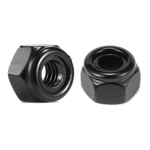 5/16-18 Nylon Insert Hex Lock Nuts 100Pcs 304 Stainless Steel Locknuts, Hex Drive, Bright Finish, Black Oxide by SG TZH - size: 5/16-18