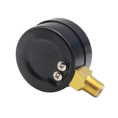 Uenede 0-200PSI Pressure Gauge 1/8" NPT Brass Bottom Mount with Bushing - size: 200PSI(1/8"NPT)