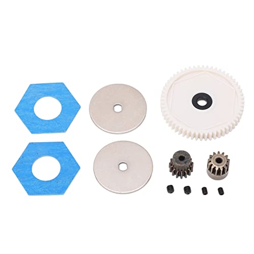 Metal 56T Spur Gear, Small Lightweight Gear Set with 13T 15T Gears for Axial SCX10 RC Crawler Car, Strong Wear (White) - color: White