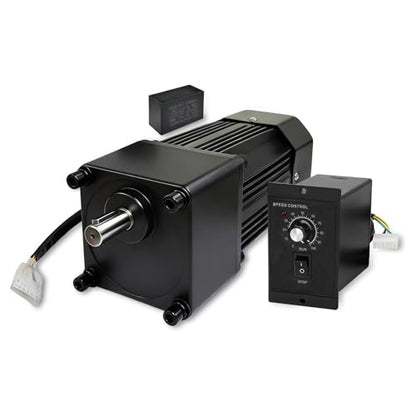Universal High Torque AC Motor + Speed Controller, 250W Single Phase Electric Motor with Gearbox, 110V Reversible Gear Motor, Variable Speed Motors for Conveying Equipment, Production Lines