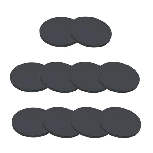 PATIKIL Rubber Solid Discs Washers, 10 Pcs 5mm OD x 1mm Thick Rubber Round Gasket Pad Bushings Spacer Washer for DIY Gasket Craft, Black - size: 5mm x 1mm