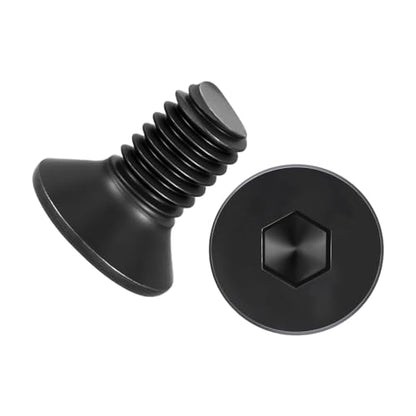 50Pcs[M3-0.5x6] Flat Head Socket Cap Screw Countersunk Bolt - size: M3-0.5x6mm