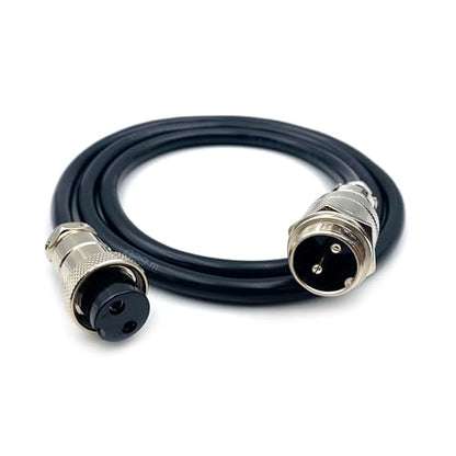 3.28 ft GX20 2 Pin Male to Female Cable, GX20 2Pins Female to Male Head Aviation Cordset Electrical Connector Panel Mount Circular Metal Adapter Cordset for Ships 10A 250V 15AWG (1meter) - size: GX20 2Pin