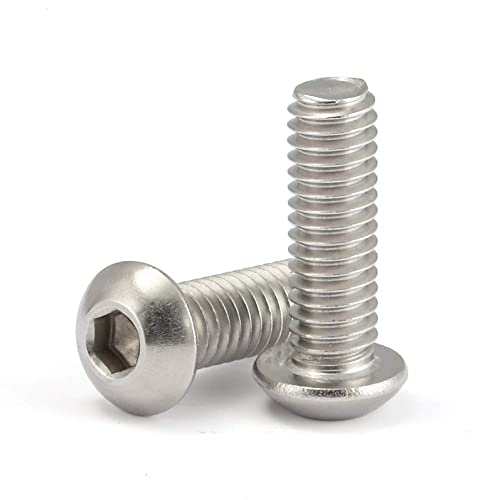 8-32 x 3/4" Button Head Socket Cap Bolts Screws, Stainless Steel 18-8 (304), Bright Finish, Allen Hex Drive, 100 PCS - size: 8-32 x 3/4"