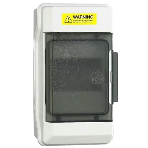 Din Rail Box 8x4x4 Inch Waterproof Circuit Breaker Box PC Plastic Outdoor Din Rail Enclosure for Communication Enclosure Small Breaker Outdoor Circuit