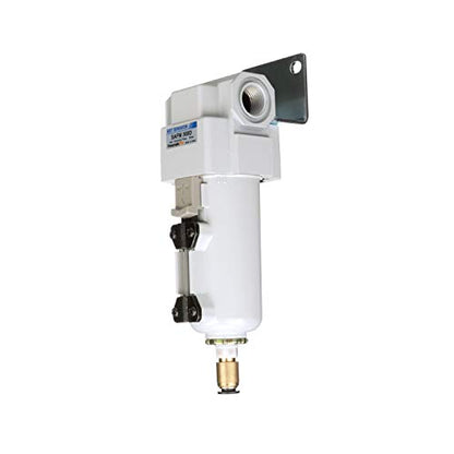 PneumaticPlus SAFM300-N03BD-MEP Coalescing Filter 3/8" NPT, 0.1 Micron - size: 3/8" NPT, style: Metal Bowl - Auto Drain
