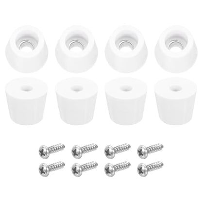 uxcell 8Pcs Rubber Bumper Feet, 0.47" H x0.63 W Round Pads with Stainless Steel Washer and Screws for Furniture, Appliances, Electronics - size: 0.47" H x0.63" W
