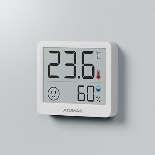 ATuMan Mini Digital Hygrometer Indoor Thermometer with Temperature and Humidity Monitor for Bedroom, Reptile Tank, Guitar Case, Greenhouse and Cellar Closet, Fahrenheit or Degree Celsius - style: TH mini