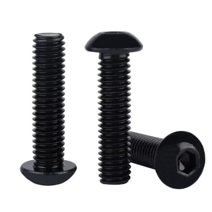 3/8-16 x 1/2" Button Head Screws Socket Cap Bolts 304 Stainless Steel 18-8, Allen Hex Drive, UNC Fully Machine Thread, 10Pcs Black - color: Black, size: 3/8-16 x 1/2" (10PCS)