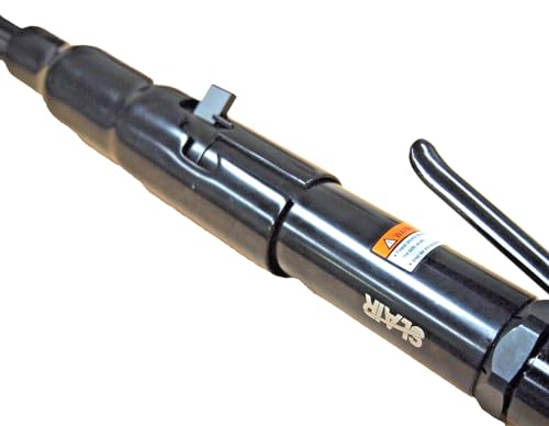 SLAIR 18" Pneumatic Needle Scaler - 5000 BPM with 19 Heat-Treated Needles, Removes Paint, Rust & Welding Slag - Adjustable Bayonet Lock, 1/4" NPT Air Inlet (Includes Oil Can & Connector, Model XX558)