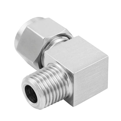 Yoebor Stainless Steel Compression 90 Degree Male Elbow 1/2" OD x 1/4" MNPT - size: 1/2" OD x 1/4" Mnpt
