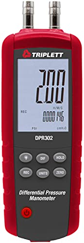 Triplett DPR302 Differential Pressure Manometer with NIST Calibration - size: DPR302 (2 psi), style: With Certificate of Traceability to NIST