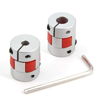 2PCS 5mm to 8mm Aluminium Plum Flexible Shaft Coupling Diameter20mm Length25mm 5x8mm Motor Connector Flexible Coupler for 3D Printer CNC Machine and Servo Stepped Motor（5x8mm） - size: D20 L25, style: 5x8mm