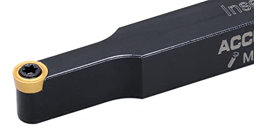 Accusize Industrial Tools 3/8 x 3-1/2 in SRDCN06-2J Indexable Toolholder for RCMT220 Inserts, 2376-0006 - size: 3/8 x 3-1/2 inch