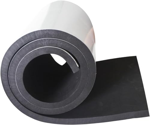 Foam Sheet with Adhesive - 60" x 8" x 1/2" (L*W*T), Black Closed Cell Neoprene Cushion Mat EVA Foam Insulation Padding Soundproof Sheet Roll for Cabinet, DIY Project - color: Black, size: 60" x 8" x 1/2"
