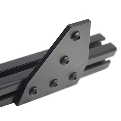 8Pcs Black 2020 Profile Connector Corner Bracket Outside Joint Board Plate - size: 2020 8 Pcs T