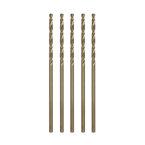 1/16 Inch Cobalt Drill Bit Set - 5pcs M35 Metal Bits With Split Point Tip for Steel, Hard Metal, Cast Iron (1/16" x 1-3/4") - size: 1/16 in (5-Piece Set)