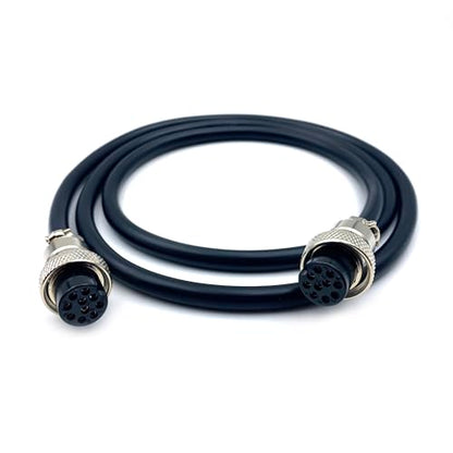 3.28 ft GX20 10 Pin Double Female Cable, GX20 10Pins Female to Female Head Aviation Cordset Electrical Connector Panel Mount Circular Metal Adapter Cordset for Ships 5A 200V 20AWG (1meter) - size: GX20 10Pin