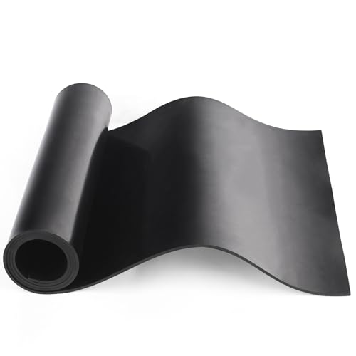 HooTown Solid Rubber Sheets Strips, No Adhesive Neoprene Rubber Rolls Seal - size: 12” Wide x 24” Long, style: 1/16" Thick