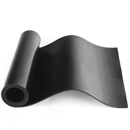 HooTown Solid Rubber Sheets Strips, No Adhesive Neoprene Rubber Rolls Seal - size: 12” Wide x 24” Long, style: 1/8" Thick