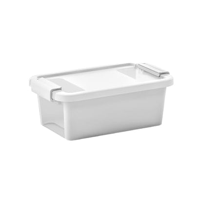 Curver Set of 4 Extra Small VersaBox Plastic Organization and Storage Box with Secure Latching Lid, White - size: Extra Small