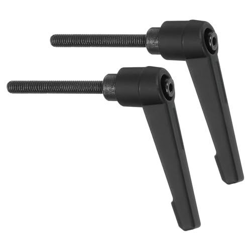 uxcell 2Pcs M5 x 40mm Adjustable Knobs Handle Male Thread Push Button Ratchet Quick Release Locking Rotating Bolt for Lathe Machinery, Black - size: M5 x 40mm