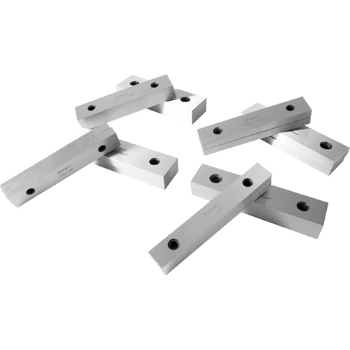 Dasqua 8 Pairs Precision Parallel Set, 1/2” Thick x 6” Long, Hardened Alloy Steel Machinist Parallels with Aluminum Case - size: 1/2" 8 pairs