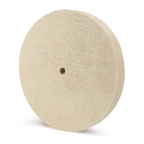 Wool Buffing Wheel 5/8 Inch Arbor Hole Wool Felt Polishing Wheel for Stainless Steel Metal Fits Bench & Die Grinder