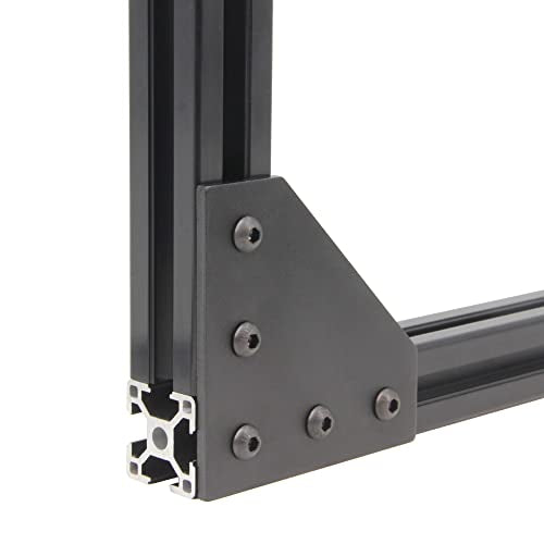 8PCS Corner Bracket Plate Outside Joining Plate for 3030 Series Aluminum Profile 3D Printer Frame (L-Black-3030) - style: L-Black-3030