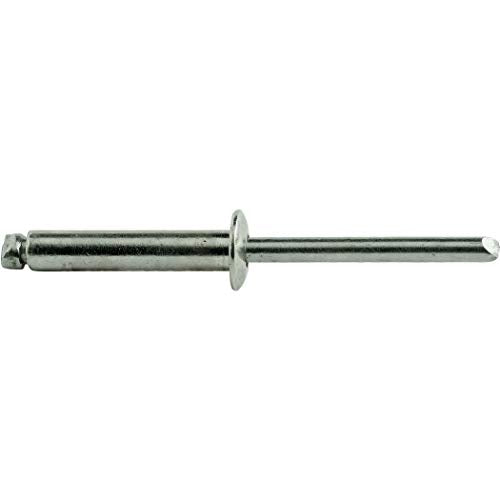 Fastenere Pop Rivets - 3/16" x 1" (25pcs) Heavy Duty, Open-End, Stainless Steel, Dome-Head Blind Rivets, Corrosion-Resistant, High Tensile & Shear Strength, 6-16 Gap 0.876"-1.00" - size: 3/16" x 1" (6-16) (25 Pack)