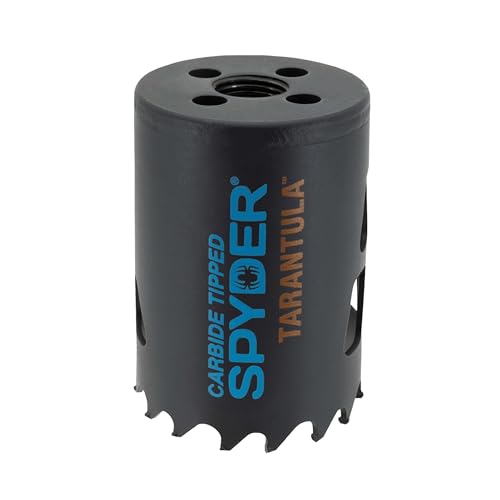 Spyder 1-7/8-inch Tarantula Carbide Tipped Hole Saw for Metal and Wood, Compatible with Rapid Core Eject Arbor System - size: 1-7/8 inch