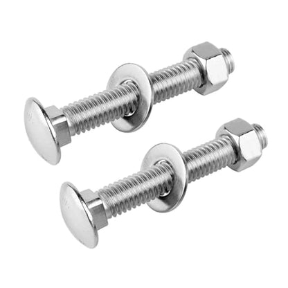 3/8-16 x 4 Stainless Steel Carriage Bolts and Nuts with Flat Washers Kit, Round Head Square Neck Screws UNC Coarse Thread, 4 Sets Silver - color: Silver, size: 3/8-16 x 4" (4 Sets)
