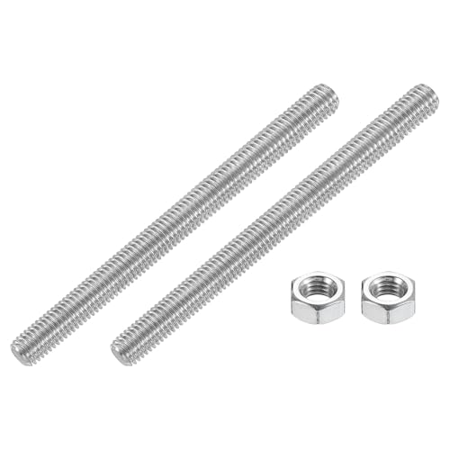 uxcell 5/16"-18 Fully All Threaded Rod, 2 Pcs,304 Stainless Steel,4" L - size: 4"