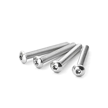 M5 x 20mm 25mm 30mm 35mm 40mm Button Head Socket Cap Screws Bolts 304 Stainless Steel Metric Machine Allen Hex Drive, Fully Threaded, Assortment Kit 50PCS - size: M5 x 20/25/30/35/40mm (50PCS)