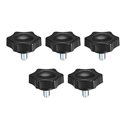 uxcell Clamping Handle Screw Knobs Handle Star Knob M6 x 10mm Male Thread 5pcs - size: M6*10