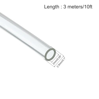 uxcell Clear PVC Tube Wire Harness Tubing, 2mm ID 10ft Sleeve for Wire Sheathing Wire Protection - color: Clear, size: 2mm