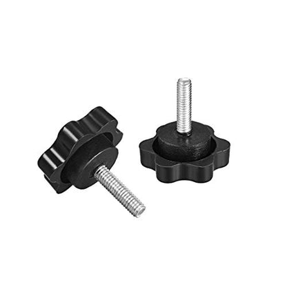 uxcell Clamping Handle Screw Knobs Handle Star Knob M4 x 16mm Male Thread 5pcs - size: M4*16
