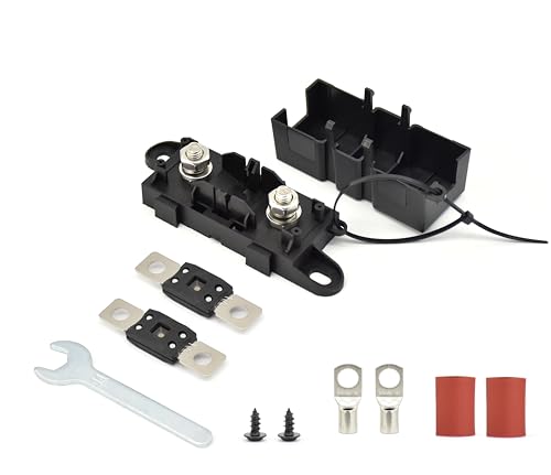 Mega ANM Bolt Down Fuse Hoder with 2X 150A Spare fuses, terminals, Shrinking Tubes, Screws and fixig Wrench All in one Package Ideal for Car Van, RV, Trailer and Marine Boat (Mega 150A) - size: Mega 150A