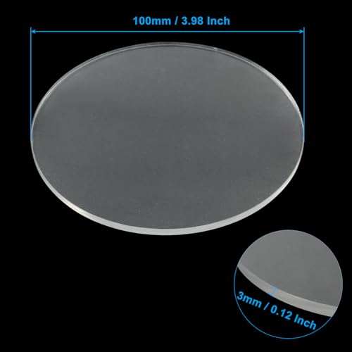 Hitefu Clear Circle Acrylic Sheets, 4 Inch, 10 Packs, 3mm Thick - size: 4 Inch