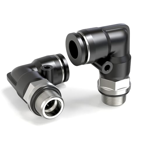 TAILONZ 4mm x 1/8" BSP Push to Connect Elbow Fitting 10Pcs - size: 4mm OD 1/8" BSP