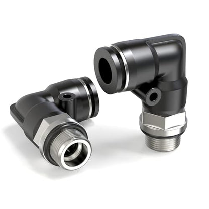 TAILONZ 4mm x 1/8" BSP Push to Connect Elbow Fitting 10Pcs - size: 4mm OD 1/8" BSP
