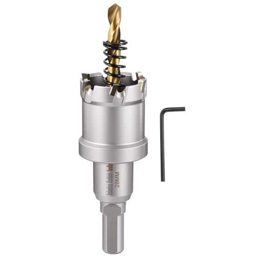 1-3/32" 28mm Hole Saw Tungsten Carbide TCT Hole Cutter W/Drill Bit - size: 28mm (1-3/32")
